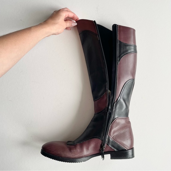 Miu Miu Fall 2008 Leather Colorblock Pattern Riding Boots - Picture 7 of 11
